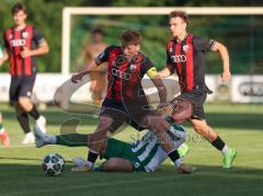 Landesliga - Freundschaftsspiel - Saison 2026/27 - SV Manching - FC Ingolstadt 04 II - Dzenis Seferovic (Nr.6 - SV Manching) - Justin Nottrodt (Nr.21 - FCI II) - Foto: Meyer Jürgen