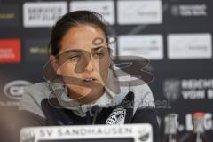 3. Liga; SV Sandhausen - FC Ingolstadt 04; Pressekonferenz Interview Cheftrainerin Sabrina Wittmann (FCI) im letzten Saisonspiel der 3. Liga