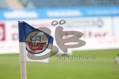 2.BL; Hansa Rostock - FC Ingolstadt 04; Rostock Eckfahne, leeres Stadion Corona 1000 Zuschauer