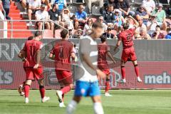 3. Liga; FC Ingolstadt 04 - FC Hansa Rostock; Tor Jubel Treffer 1:0 Dennis Kaygin (10, FCI)