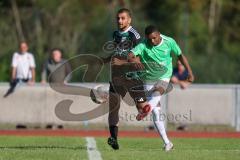 Bezirksliga - Saison 2025/26 - FC Fatih Ingolstadt - TSV Gaimersheim - Nicolae Nechita (Nr.19 - TSV Gaimersheim) - Mamadou Diallo grün Fatih - Foto: Meyer Jürgen