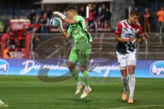 3. Liga; FC Viktoria Köln - FC Ingolstadt 04; Torwart Rauhut Kevin (24 Köln) Schultz Michael (3 Köln)