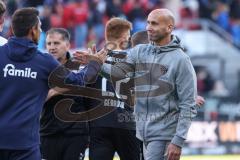 2.BL; FC Ingolstadt 04 - Holstein Kiel; Cheftrainer Marcel Rapp (Kiel) und Cheftrainer André Schubert (FCI)