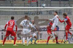 2.BL; 1. FC Heidenheim - FC Ingolstadt 04; Patrick Schmidt (32, FCI) rettet vor dem Tor, Nico Antonitsch (5, FCI) Christian Gebauer (22, FCI) Hüsing Oliver (5, FCH) Föhrenbach Jonas (19, FCH)