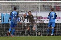 2.BL; Testspiel; FC Ingolstadt 04 - SpVgg Greuther Fürth; Torwart Fabijan Buntic (24, FCI) Thomas Keller (27, FCI) Nils Roeseler (13, FCI)