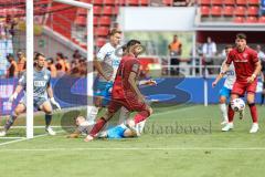 3. Liga; FC Ingolstadt 04 - FC Hansa Rostock; Torchance verpasst Lukas Fröde (34, FCI) Torwart Uphoff Benjamin (1 HR)  Mads Borchers (9, FCI)