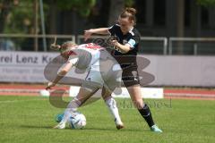 2. Fußball-Liga - Frauen - Saison 2022/2023 - FC Ingolstadt 04 - 1. FC Nürnberg - Isabelle Maliha (Nr.3 - FCI Frauen) - Mai Franziska weiss Nürnberg - Foto: Meyer Jürgen