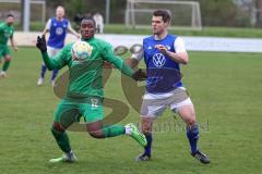 Bezirksliga - Saison 2022/2023 - SV Manching  - TSV Rohrbach - Kremer Daniel blau Rohrbach - Diallo Mamadou grün Manching - Foto: Meyer Jürgen
