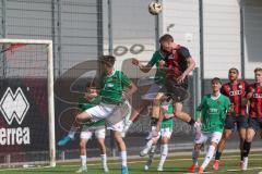 U19 - Nachwuchsliga -  - Saison 2024/25 - FC Ingolstadt 04 - 1. FC Schweinfurth - Kilian Michelbach rot FCI - Luis Markert grün Schweinfurth  - Foto: Meyer Jürgen