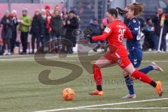 2. Fußball-Liga - Frauen - Saison 2022/2023 - FC Ingolstadt 04 - 1. FC Köln II - Der 1:2 Anschlusstreffer durch Schmittmann Katharina (Nr.20 - FC Ingolstadt 04 ) - Jubel - Nieselt Charleen #20 Köln - Foto: Meyer Jürgen