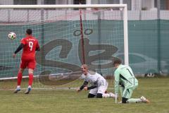 Kreisklasse - Saison 2025/26- Türk SV Ingolstadt - MTV Ingolstadt-  - Der 0:1 Führungstreffer durch Zvonko Bivolcevic weiss MTV  - TW Tobias Gooss Türkisch - Ubeyd Demirkal rot Türkisch - jubel  - Foto: Meyer Jürgen