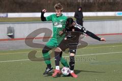 Freundschaftsspiel - Türk SV Ingolstadt - SV Manching - Saison 2023/23 - Rainer Meisinger grün Manching - Adem Ismajli schwarz Türk SV - Foto: Meyer Jürgen