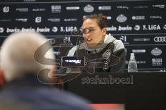 3. Liga - Saison 2023/24 - FC Ingolstadt 04 - Waldhof Mannheim - Cheftrainerin Sabrina Wittmann(FCI) bei der Pressekonferenz nach dem Spiel - XXXXX - Foto: Meyer Jürgen