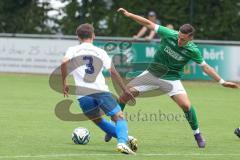 Testspiel - Bezirksliga - Saison 2025/26 - FC Gerolfing - SpVgg Joshofen Bergheim - Yannick Kneißl weiss Joshofen Bergheim - Donat Bashota grün Gerolfing - XXXXX - Foto: Meyer Jürgen