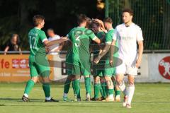 Kreisliga - Saison 2023/24 - Relegation zur BZL - FC Gerolfing - SV Aschau -  Der 1:0 Führungstreffer durch Lukas Achhammer grün Gerolfing - jubel - Foto: Meyer Jürgen