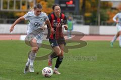 2. Frauen Bundesliga - Saison 2025/26- FC Ingolstadt 04 - VFL Wolfsburg - Anna Schitteck weiss Wolfsburg - Annika Kömm (Nr.25 - FC Ingolstadt Frauen I) - Foto: Meyer Jürgen