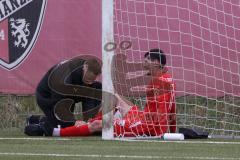 Bayernliga Süd - Saison 2022/2023 - FC Ingolstadt 04 - SV Kirchanschöring - Renato Domislic (Nr.17 - FCI II) verletzt - Foto: Meyer Jürgen