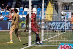 3. Liga - Saison 2025/26 - TSG Hoffenheim II - FC Ingolstadt 04  - Marcel Costly (Nr.22 - FCI) mit dem 0:3 Führungstreffer - jubel - Georgios Antzoulas (Nr.6 - FCI) - Torwart Lukas Blöndal Petersson (Nr.1 - TSG Hoffenheim II) - XXXXX - Foto: Meyer Jürgen