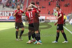 3.Liga - Saison 2022/2023 - FC Ingolstadt 04 -  SV Wehen Wiesbaden - Der 2:0 Führungstreffer durch Tobias Bech (Nr.11 - FCI) - Jubel - Foto: Meyer Jürgen