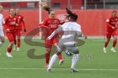 2. Bundesliga Frauen - Saison 2023/24 - FC Ingolstadt 04 Frauen - FC Carl Zeiss Jena - Reininger Pija (Nr.21 - FCI) - Juckel Nelly weiss Jena - Foto: Meyer Jürgen