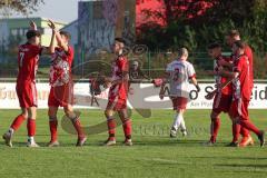 Kreisklasse - Saison 2022/2023 - SV Buxheim - SV Stammham - Der 0:3 Führungstreffer durch Simon Renn rot Stammham - jubel  - Foto: Meyer Jürgen