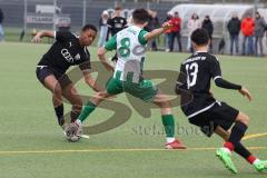 Landesliga Bayern - U17 - B-Junioren - Saison 2022/2023 - FC Ingolstadt 04 II - SV Schalding - Heining  -Ndukwu Dickson schwarz FCI - Lenni Dambeck #8 Schalding -  Foto: Meyer Jürgen