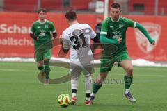 AUDI - Schanzer Amateurcup - Finale -  2026  - SV Hundszell - SV Denkendorf - Marcel Jasmann grün Denkendorf - Lukas Conradi weiss Hundszell - Foto: Meyer Jürgen