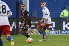 2.BL; Hamburger SV - FC Ingolstadt 04; Jonatan Kotzke (25, FCI) Kaufmann Mikkel (11 HSV)