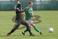 Kreisliga - Saison 2023/24 - Türkisch SV Ing - FC Gerolfing -  - Ousseynou Tamba schwarz Türkisch - Matthias Hamm
grün Gerolfing - Foto: Meyer Jürgen