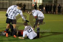 Audi Schanzer Amateur Cup 2022 -  Finale  - TSV Hohenwart - TSV Walpertskirchen - Der 2:0 Führungstreffer durch Leon Sedlmair weiss Hohenwart - jubel -  Thomas Pfanzelt Torwart Walpertskirchen -  - Foto: Jürgen Meyer