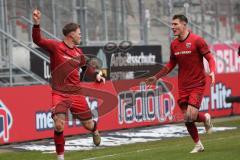 3. Liga - Saison 2025/26 - FC Ingolstadt 04 - VFB Stuttgard II - Simon Lorenz (Nr.32 - FCI) mit dem 1:0 Führungstreffer - jubel - XXXXX - Foto: Meyer Jürgen