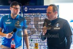 Toto-Pokal; FV Illertissen - FC Ingolstadt 04; Interview Pressekonferenz Cheftrainer Holger Bachthaler (FVI) Pressesprecher Nikita Schleicher (FVI)