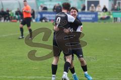 Bezirksliga - Saison 2024/25 - FC Gerolfing - VFB Eichstätt II - Der 0:1 Führungstreffer durch Samuel Schmid schwarz Eichstätt - jubel -  - XXXXX - Foto: Meyer Jürgen