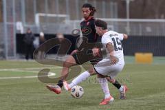 Freundschaftsspiel - Saison 2025/26 - FC Ingolstadt  II - ASV Neumarkt - Can Paylan (Nr.19 - FC Ingolstadt II) - Morris Adelabu schwarz Neumarkt  - Foto: Meyer Jürgen