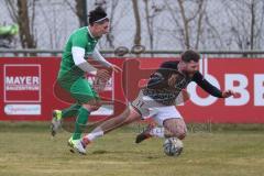 Bezirksliga - Saison 2024/25 - FC Gerolfing - FC Fatih Ingolstadt - Anastasios Porfyriadis (Nr.27 - FC Gerolfing) - Roin Koblianidze (Nr.11 - FC Fatih) - Foto: Meyer Jürgen