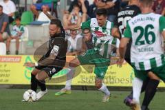 Toto Pokal - Saison 2022/2023 - SV Schalding-Heining - FC Ingolstadt 04 - Patrick Schmidt (Nr.9 - FCI) - Christian Brückl (Nr.10 - SV Schalding-Heining) - Foto: Meyer Jürgen