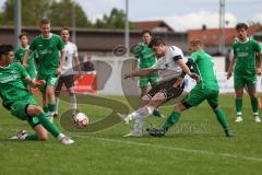 A-Klasse - Saison 2023/24 - TSV Gaimersheim II - FC Gerolfing II-  - Der 4:3 Führungstreffer durch Simon Gelbmann weiss Gaimersheim - jubel - Ralf Rachl grün Gerolfing - Foto: Meyer Jürgen