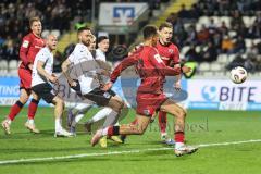 3. Liga; SSV Ulm - FC Ingolstadt 04; Marcel Costly (22, FCI) trifft zum 0:3 Jasper Maljojoki (23, FCI)