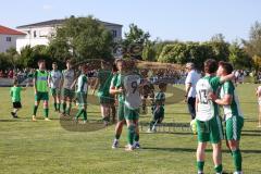 Relegation - Saison 2025/26 - SV Karlskron - FC Geisenfeld - Das Spiel ist aus - Geisenfeld steigt auf - jubel- Foto: Meyer Jürgen