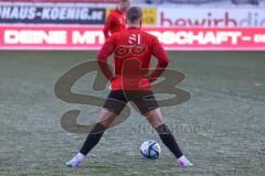 2024_1_20 - 3. Liga - Saison 2023/24 - HallescherFC - FC Ingolstadt 04 -  - Yanick Deichmann (Nr.20 - FC Ingolstadt 04) beim warm machen - XXXXX - Foto: Meyer Jürgen