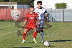 Bayernliga Süd - Saison 2022/2023 - FC Ingolstadt 04 -  TSV Dachau - Senger Michael (Nr.21 - Fc Ingolstadt 04 II) - Kelmendi Lirim weiss Dachau - Foto: Meyer Jürgen