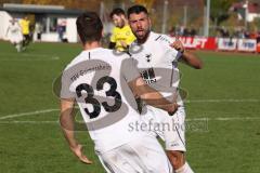 Kreisliga - Saison 2022/2023 - TSV Gaimersheim - FC Hitzhofen/Oberzell - Der 1:0 Führungstreffer durch Benjamin Anikin weiss Gaimersheim - jubel  - Manuel Bittlmayer weiss Gaimersheim - Foto: Meyer Jürgen