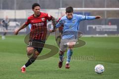 3. Liga; Testspiel - FC Ingolstadt 04 - Chemnitzer SC; Justin Butler (31, FCI) Zweikampf Kampf um den Ball