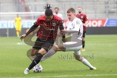 3. Liga - Fußball - FC Ingolstadt 04 - SV Meppen - Francisco Da Silva Caiuby (13, FCI) gegen Amin Hassan (7  Meppen)