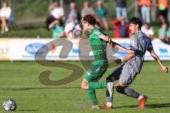 Totopokal- Saison 2023/2024 - SV Manching  - VFB Eichstätt - Selim Akdeniz (Nr.14 - SV Manching) - Nitaj Ferat grau Eichstätt - Foto: Meyer Jürgen