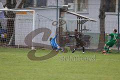 Fussball - Kreisliga - FC Grün Weiss Ingolstadt - FC Fatih Ingolstadt - Der 2:1 Führungstreffer durch Inan Düzgün #11 grün GW Ing - Ali Cakmakci Torwart Fatih Ing. - jubel - Foto: Meyer Jürgen