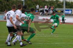 Toto-Pokal Donau/Isar 21/22 - TSV Gaimersheim - FC Gerolfing - Ugur Genc grün Gerolfing beim Freistoss - Foto: Meyer Jürgen