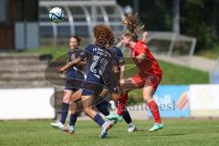 DFB - Pokal Frauen 1. Runde - Saison 2023/2024 - FC Ingolstadt 04 - FC Carl Zeiss Jena - Sarah Schauer (Nr.18 - FCI Frauen) - Bonsu Josephine blau Jena - Foto: Meyer Jürgen