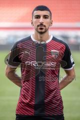 2.BL; FC Ingolstadt 04 - Portraitshooting, Mannschaftsfoto, Nassim Boujellab (8, FCI)