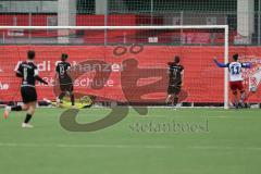 2. Bundesliga Frauen - Saison 2023/24 - FC Ingolstadt 04 Frauen - HSV Fr.1 - Der 1:1 Ausgleichstreffer - jubel - Torwart Anna-Lena Daum (Nr.22 - FCI) - Anna-Lena Fritz (Nr.19 - FCI) - Anna-Lena Härtl (Nr.4 - FCI) - Foto: Meyer Jürgen